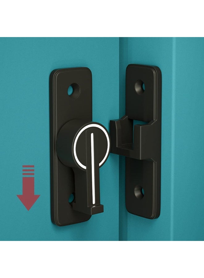 ChicAbode 90 Degree Right Angle Door Lock, Heavy Duty Flip Door Latch, Bolt Lock cam Lock, Door and Window Push-Pull Lock, Rod Bolt barn Push-Pull Door Lock for Bedroom, Garage, Window - Image 5